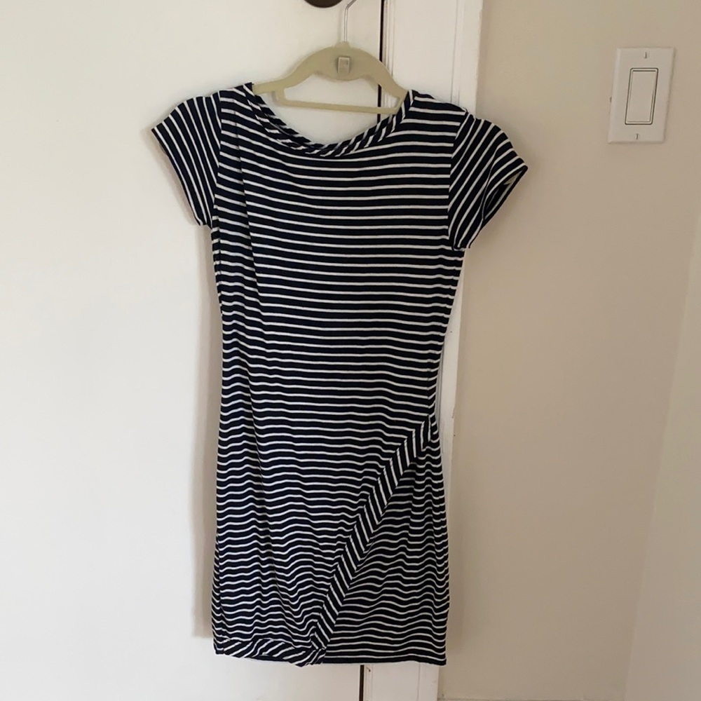 Striped wrap dress